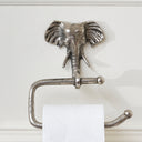 Metallic Silver Elephant Toilet Roll Holder