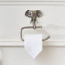 Metallic Silver Elephant Toilet Roll Holder 18cm x 19cm