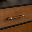 Mid-Century Modern Wood &amp; Black 2 Drawer Bedside - Industrial Range