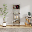 Mid-Century Style 4 Tier Painted Wooden Ladder Shelf - 178cm