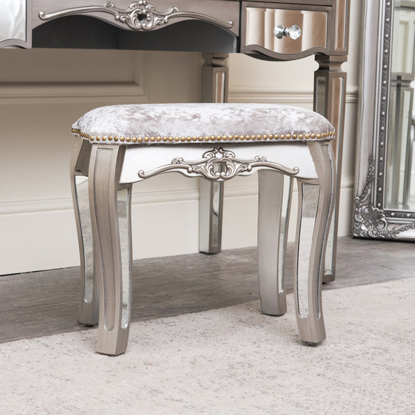 Mirrored Dressing Table Stool