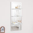 Mirrored Wall Mounted Shelving Unit