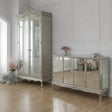 Silver Mirrored Wardrobe & Large Sideboard - Tiffany Range