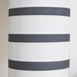 Monochrome Black &amp; White Striped Table Lamp with Black Shade