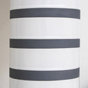 Monochrome Black &amp; White Striped Table Lamp with Black Shade