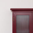 Mulberry Red Reeded Glass Wall Cabinet