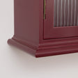 Mulberry Red Reeded Glass Wall Cabinet