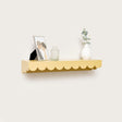 Mustard Scalloped Wall Storage Shelf - 61cm