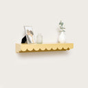 Mustard Scalloped Wall Storage Shelf - 61cm