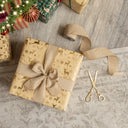 Natural Linen Hessian Look Wired Christmas Tree &amp; Gift Wrapping Ribbon - 2.7m