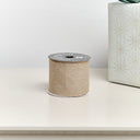 Natural Linen Hessian Look Wired Ribbon 2.7m