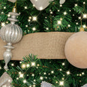 Natural Linen Hessian Look Wired Ribbon - 2.7m