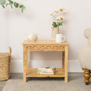 Natural Mango Wood Bohemian Side table - Freya Wood Range