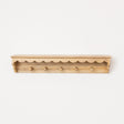 Natural Mango Wood Scalloped Edge Coat Peg Rail Hooks with Shelf - 100cm