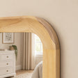 Natural Wood Arched Rounded Full Length Wall / Leaner Mirror - 142cm x 50cm