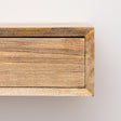 Natural Wood Textured Wall Mounted Bedside Table