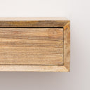 Natural Wood Textured Wall Mounted Bedside Table