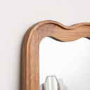 Natural Wood Wavy Edge Full Length Wall &amp; Leaner Mirror - 47cm x 142cm