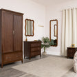Natural Wood Wavy Edge Full Length Wall &amp; Leaner Mirror - 47cm x 142cm