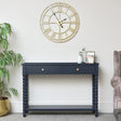 Navy Blue Bobble 2 Drawer Console Table 110cm x 78cm