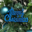 Navy Blue Glitter Merry Christmas Sign