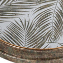 Nest of 2 Antique Bronze Mirrored Fern Pattern Tray Tables