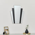 Neutral Bedroom Clearance Bundle - Dark Biege Chest, Black Wall Cabinet, Art Deco Wall Mirror &amp; Sandy Biege Planter