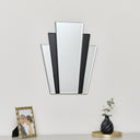 Neutral Bedroom Clearance Bundle - Dark Biege Chest, Black Wall Cabinet, Art Deco Wall Mirror &amp; Sandy Biege Planter