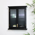 Neutral Bedroom Clearance Bundle - Dark Biege Chest, Black Wall Cabinet, Art Deco Wall Mirror &amp; Sandy Biege Planter
