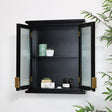 Neutral Bedroom Clearance Bundle - Dark Biege Chest, Black Wall Cabinet, Art Deco Wall Mirror &amp; Sandy Biege Planter