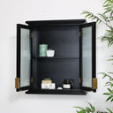 Neutral Bedroom Clearance Bundle - Dark Biege Chest, Black Wall Cabinet, Art Deco Wall Mirror &amp; Sandy Biege Planter