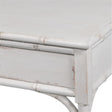 Nordic Light Grey Faux Bamboo 2 Drawer Console Table