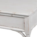 Nordic Light Grey Faux Bamboo 2 Drawer Console Table