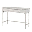 Nordic Light Grey Faux Bamboo 2 Drawer Console Table