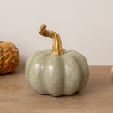Nude &amp; Gold Speckled Pumpkin Ornament - 16cm x 15cm