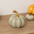 Nude &amp; Gold Speckled Pumpkin Ornament - 16cm x 15cm