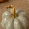 Nude &amp; Gold Speckled Pumpkin Ornament - 16cm x 15cm