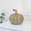 Nude & Gold Speckled Pumpkin Ornament