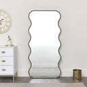 Olive Green Full Length Wavy Mirror - 163cm x 80cm