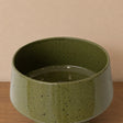 Olive Green Speckled Metal Planter Pot - 24cm x 20cm