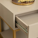 One Drawer Bedside Table - Liana Taupe Range