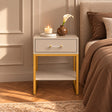 One Drawer Bedside Table - Liana Taupe Range
