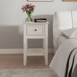 One Drawer Bedside Table - Rowley Pale Cream Range