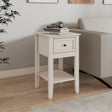 One Drawer Bedside Table - Rowley Pale Cream Range