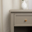 One Drawer Scalloped Bedside Table - Staunton Taupe Range