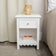 One Drawer Scalloped Bedside Table - Staunton White Range