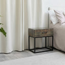 One Drawer Shagreen Bedside Table