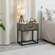 One Drawer Shagreen Bedside Table