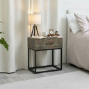One Drawer Shagreen Bedside Table