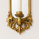 Ornate Antique Gold Mirrored Candle Sconce